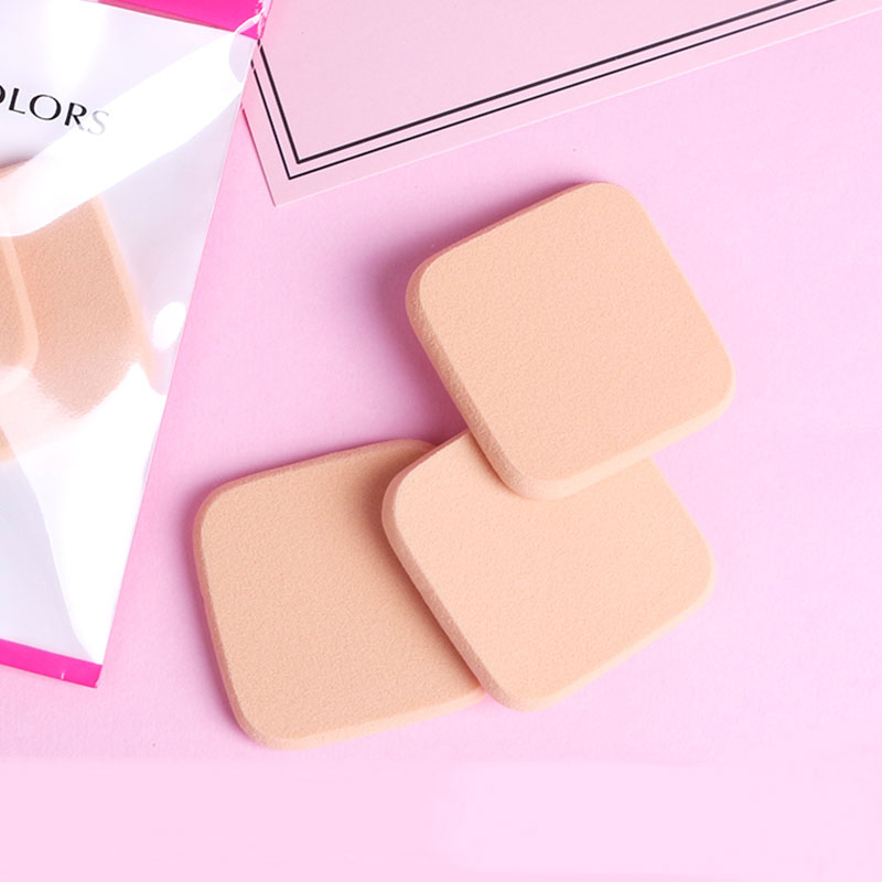 Nude color square meters cosmetic makeup powder puff