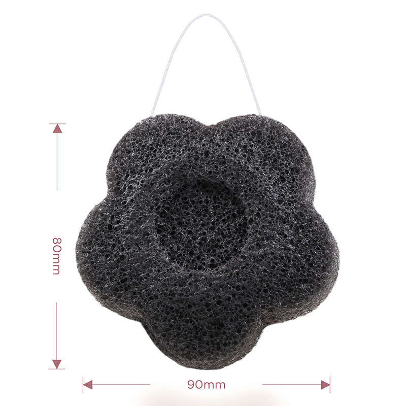 konjac sponge flower shape black size