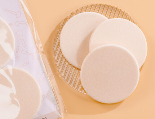 Round foundation sponge wholesale 2 in 1 makeup puff for cosmetic blender