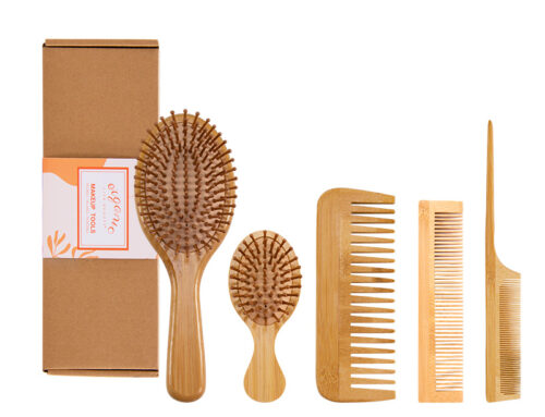 Wholesale Detangler Curly Hair Natural Bamboo Comb Hair Massage Air Cushion Comb